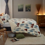 Winter Bears Fleece Duvet Cover Set With Sherpa Reverse – Soft And Warm Woodland Bedding | Double | Multi