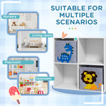Toy Organiser With Two Non-woven Fabric Drawers For Bedroom - White
