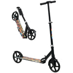 Foldable Kids Scooter, Kick Scooter W/ Adjustable Handlebar For Ages 6-12 Years | Black