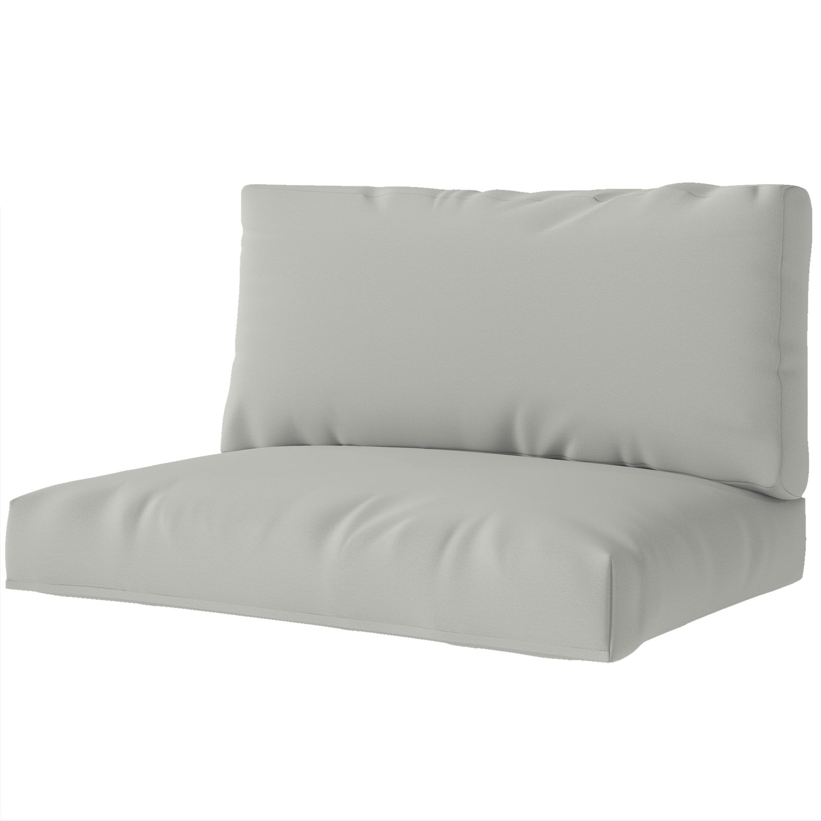 2 Seat Pallet Cushions 20cm Thick Outdoor Seat Pads | Light Grey
