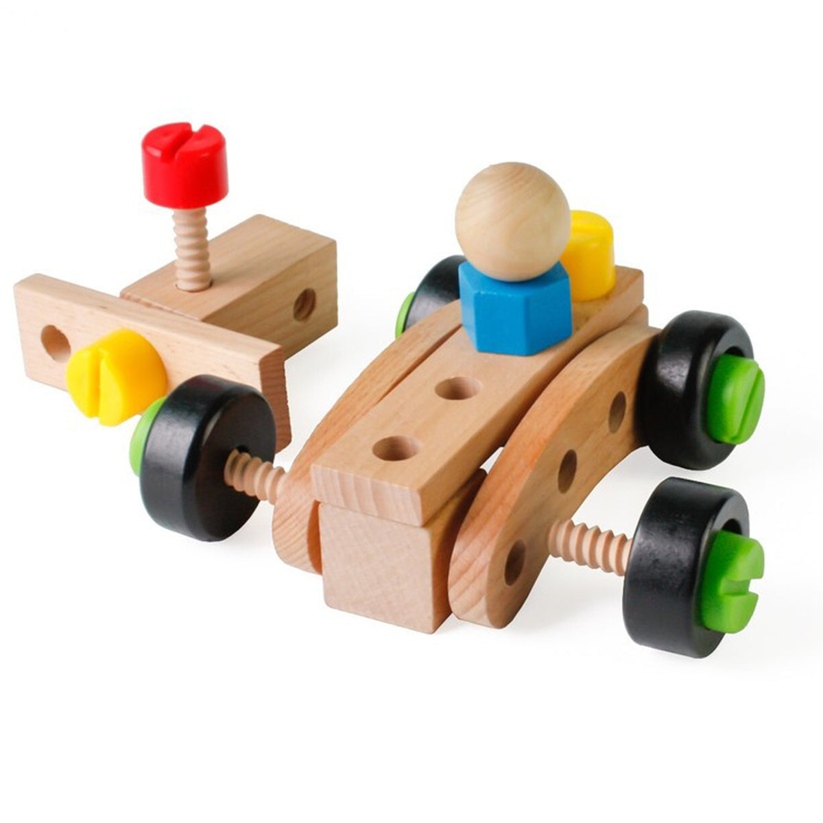 Kids Diy Wooden Building Blocks Set – 36pcs Educational Construction Toy