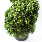 Leaf 120cm Outdoor Spiral Buxus Artificial Tree Uv Resistant