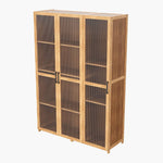 Multi-functional Storage Cabinet With Adjustable Shelves, 3 Acrylic Doors | Medium
