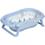 Foldable Baby Bathtub W/ Non-slip Support Legs, Cushion Pad | Blue
