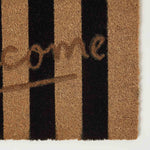 HOMESCAPES Stripe Welcome Coir Doormat, 40 X 60cm