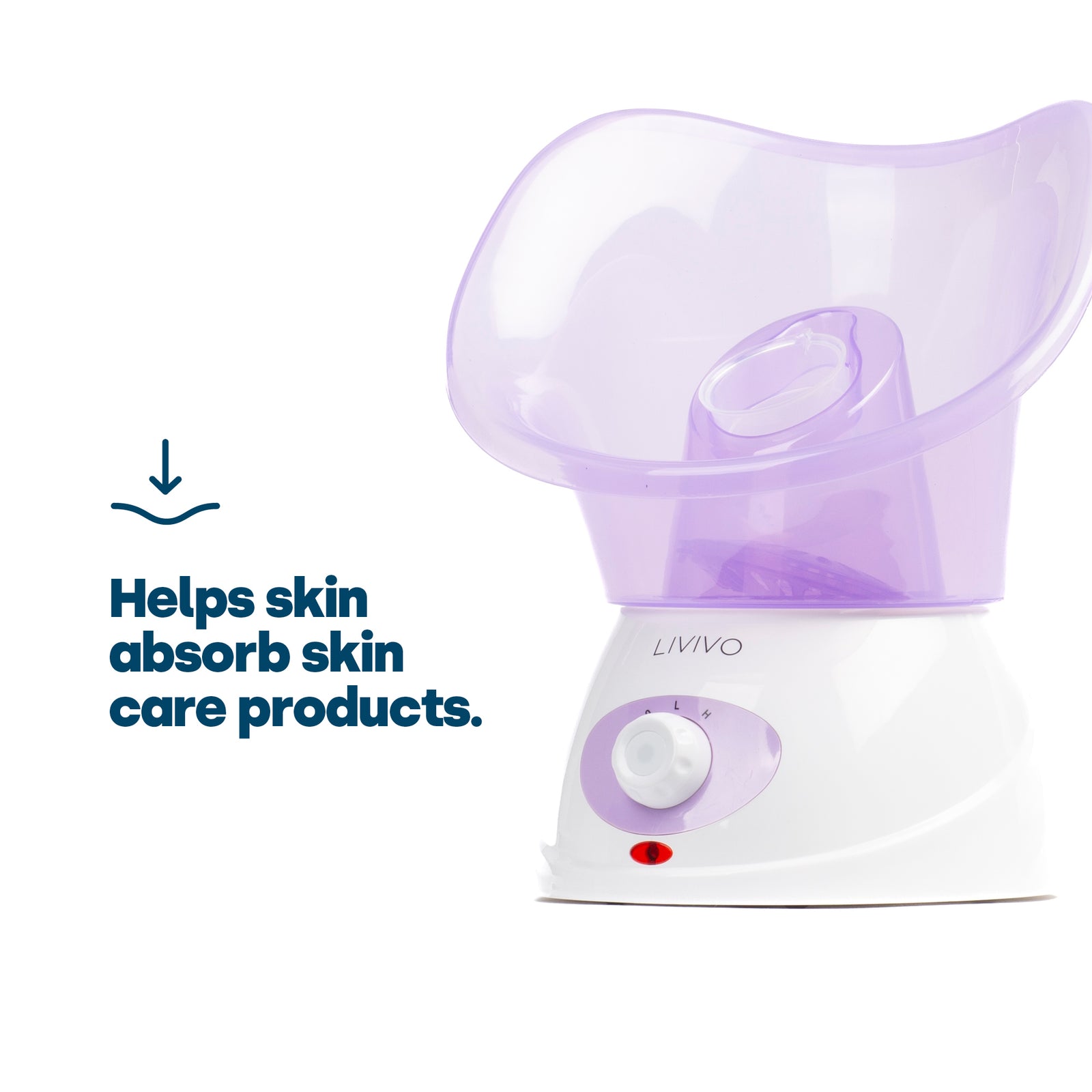 Livivo Facial Spa Steamer Puple With Aromatherapy Diffuser And Nozzles