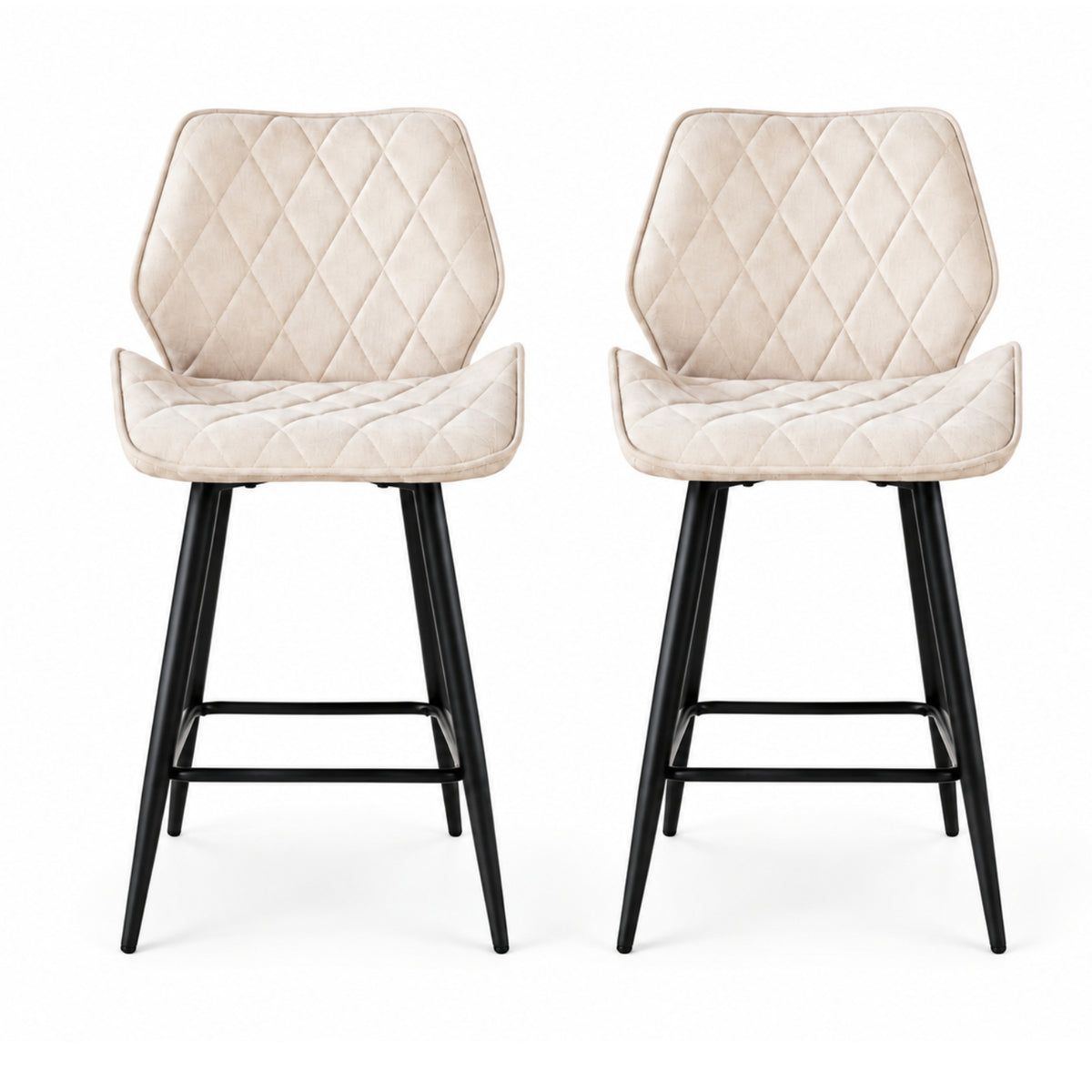 Cayden Comfort Bar Stools - Cream | Set of 2 | Cream
