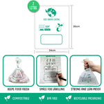 Certified Compostable Food & Freezer Bags Pack 2 Litre X 4 (140 Bags Total)
