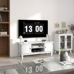 Tv Stand Unit Corner Table Ivory White