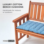 Outdoor Bench Cushion For 2 & 3 Seater Garden Seat Pad For Furniture, Kitchen, Dining & Indoor Use | 3 | Airforce Blue