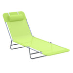 Sun Bed Chair Lounger W/ Adjustable Back | Green