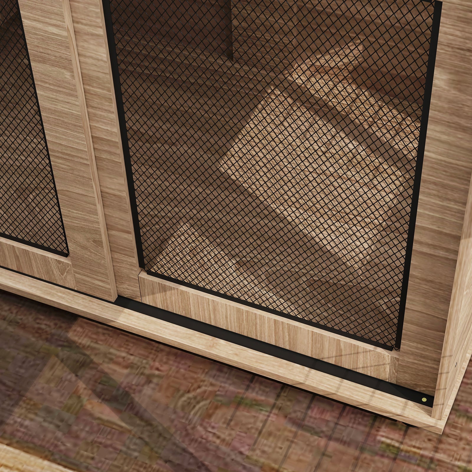 Dog Crate Furniture W/ Sliding Door, Walnut Brown | Medium | Dark Brown