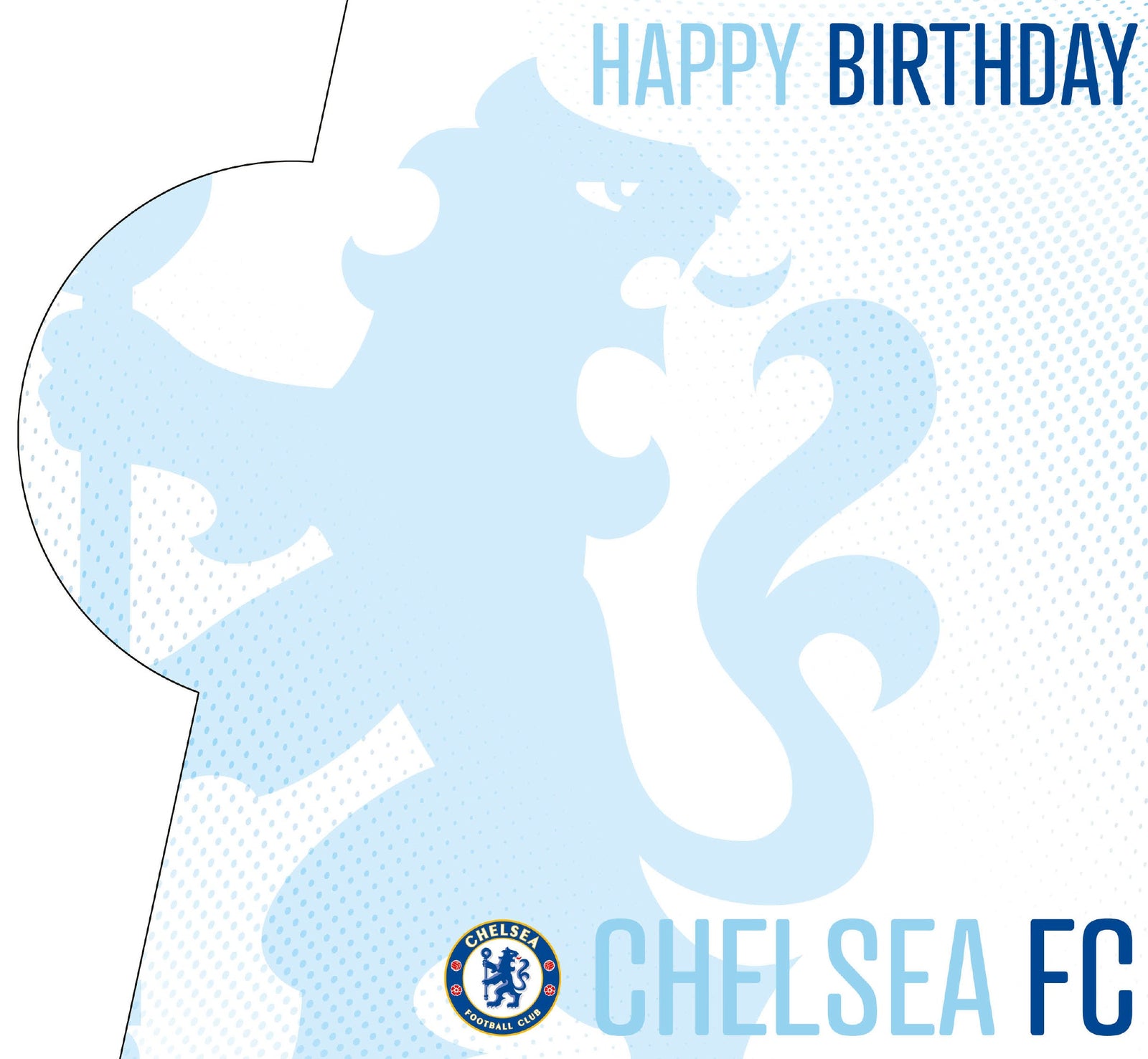 Chelsea FC Crest Birthday Card Official Product