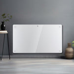 Electric Panel Heater White  Wall Mounted & Free Standing Glass Room Radiator With  Timer Thermostat Control Lot 20 | 1500w | White