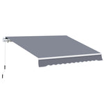 4x3m Manual Patio Awning, Aluminium, Retractable