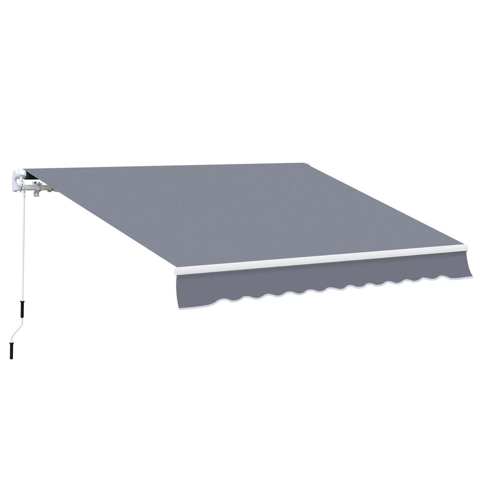 4x3m Manual Patio Awning, Aluminium, Retractable