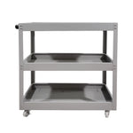 Tool Storage Heavy Duty Durable Garage Trolley Workshop 3 Tier Wheel Cart Shelf | Grey