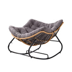 Modern Rocking Chair with Cushion – Compact | Grey