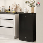 91l Freestanding Under Counter Fridge Silver With Lock | One Size | Black