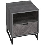 Bedside Table, Sofa Side Table Drawer And Shelf Living Room