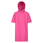 Childrens/kids Lagoon Microfibre Hooded Towel | Large | Pink