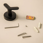 Double Towel Hook, Robe Hook, Coat Hook, Matt Black, Start Collection