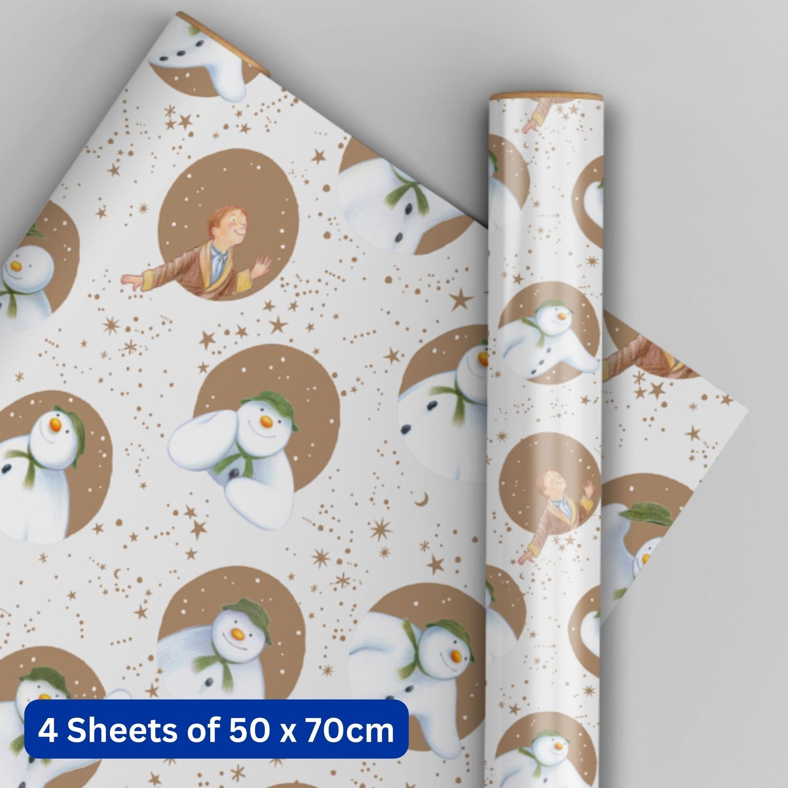 Christmas Gift Wrap, 4 Sheet 4 Tag, Official Product