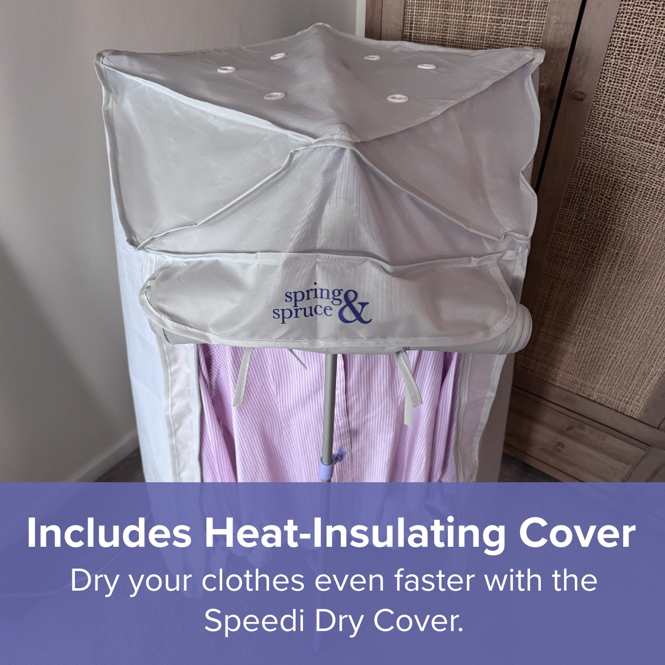 Speedi Dry - Compact 3-Tier Heated Airer with Bonus Insulated Cover