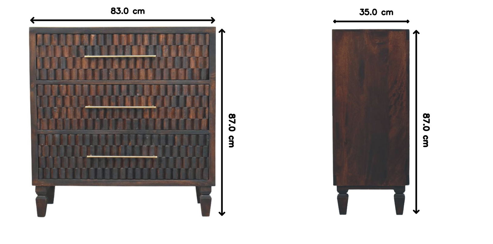 Arno Chest, Handcrafted From Solid Mango Wood, Drawer