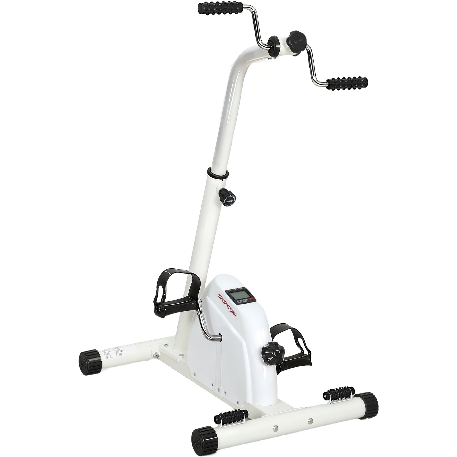 SPORTNOW Seated Pedal Exerciser With Dual Massage And Lcd Display