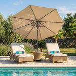 Led Tilt Parasol 2.7m | Beige