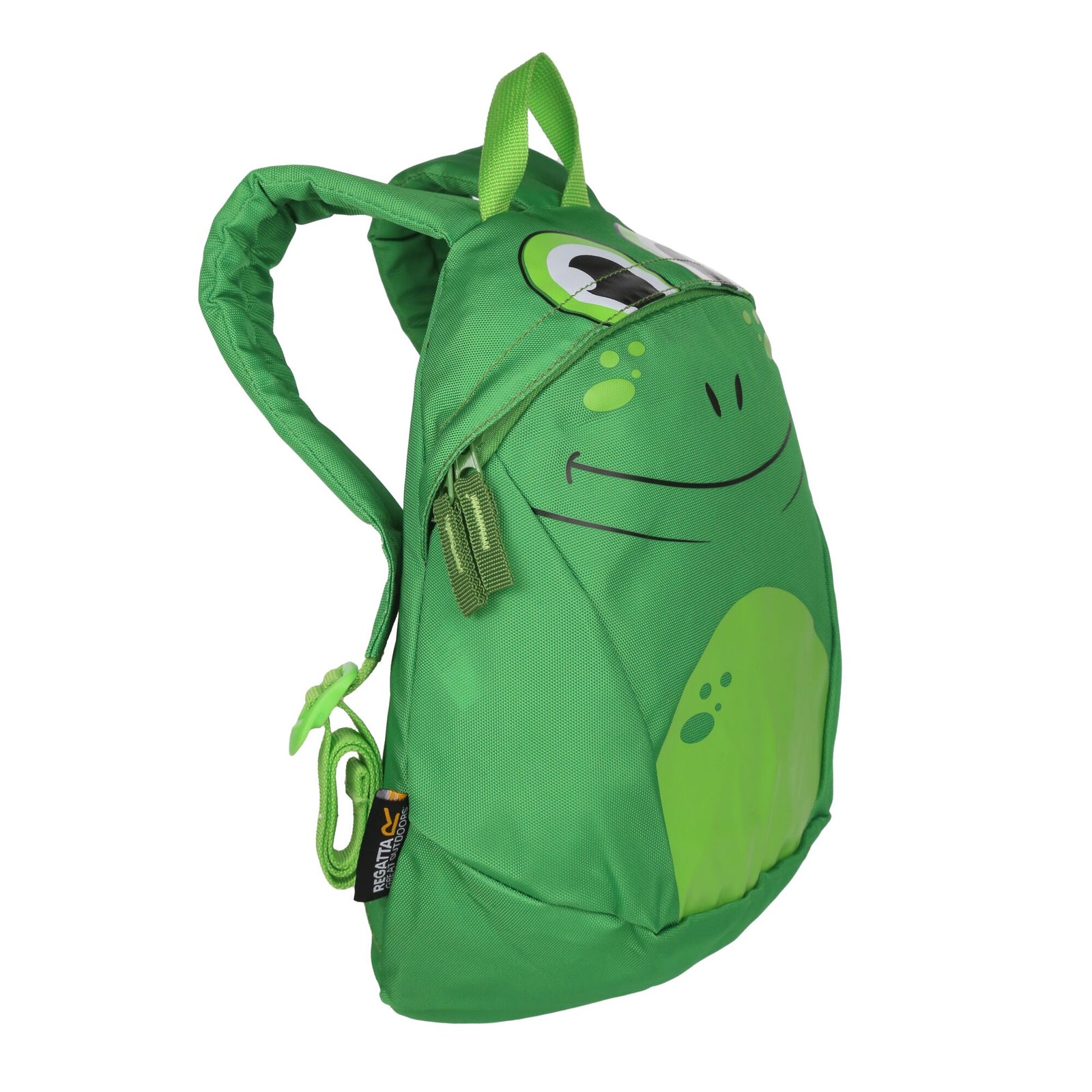 Childrens/kids Roary Animal Frog Backpack | One Size | Green