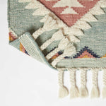 Tenali Blue Kilim Wool Rug | 200cm | Blue