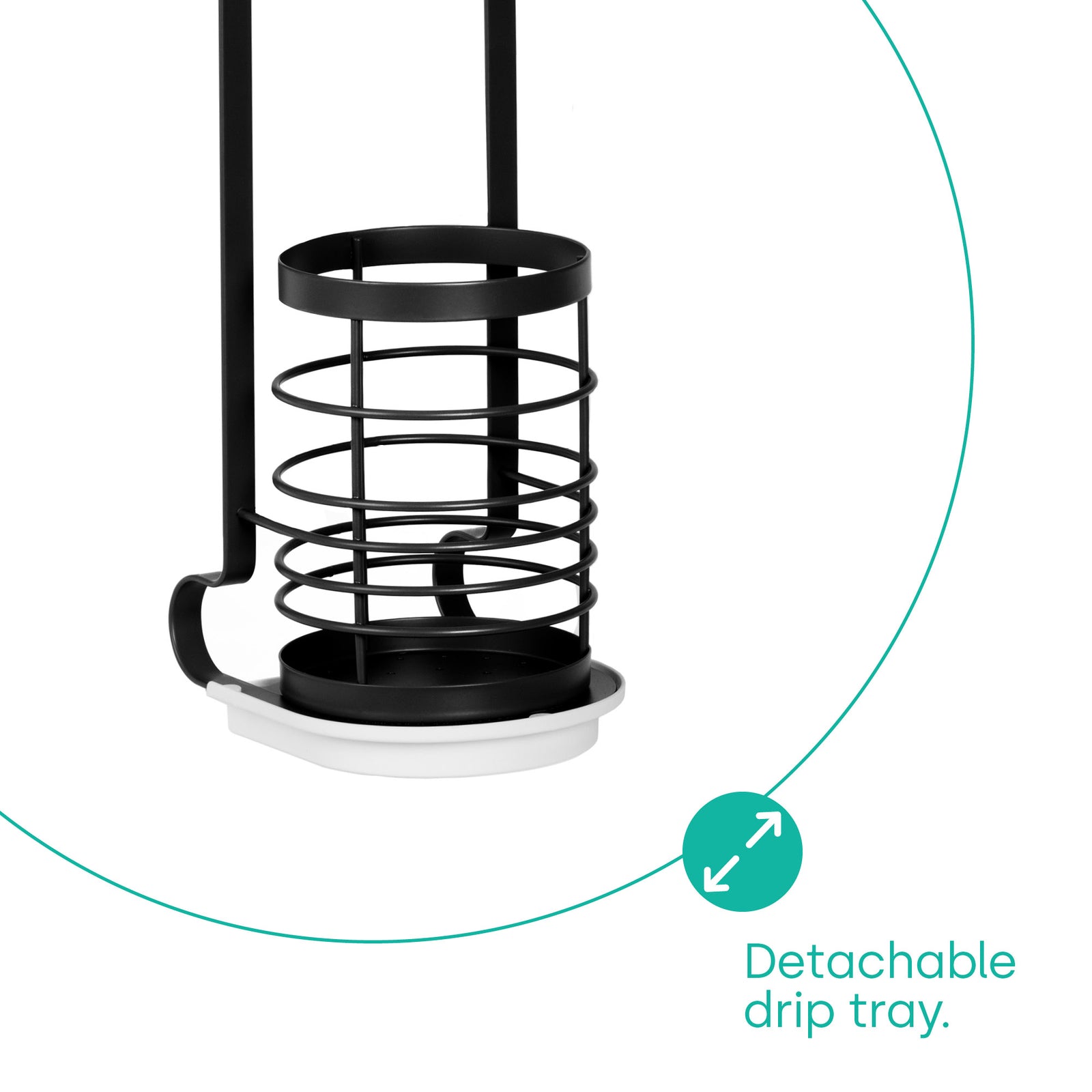 Hanging Utensil Holder - Black