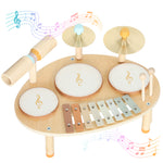 AIYAPLAY Baby Drum Kit, Wooden Kids Musical Instruments, Gift For Birthday