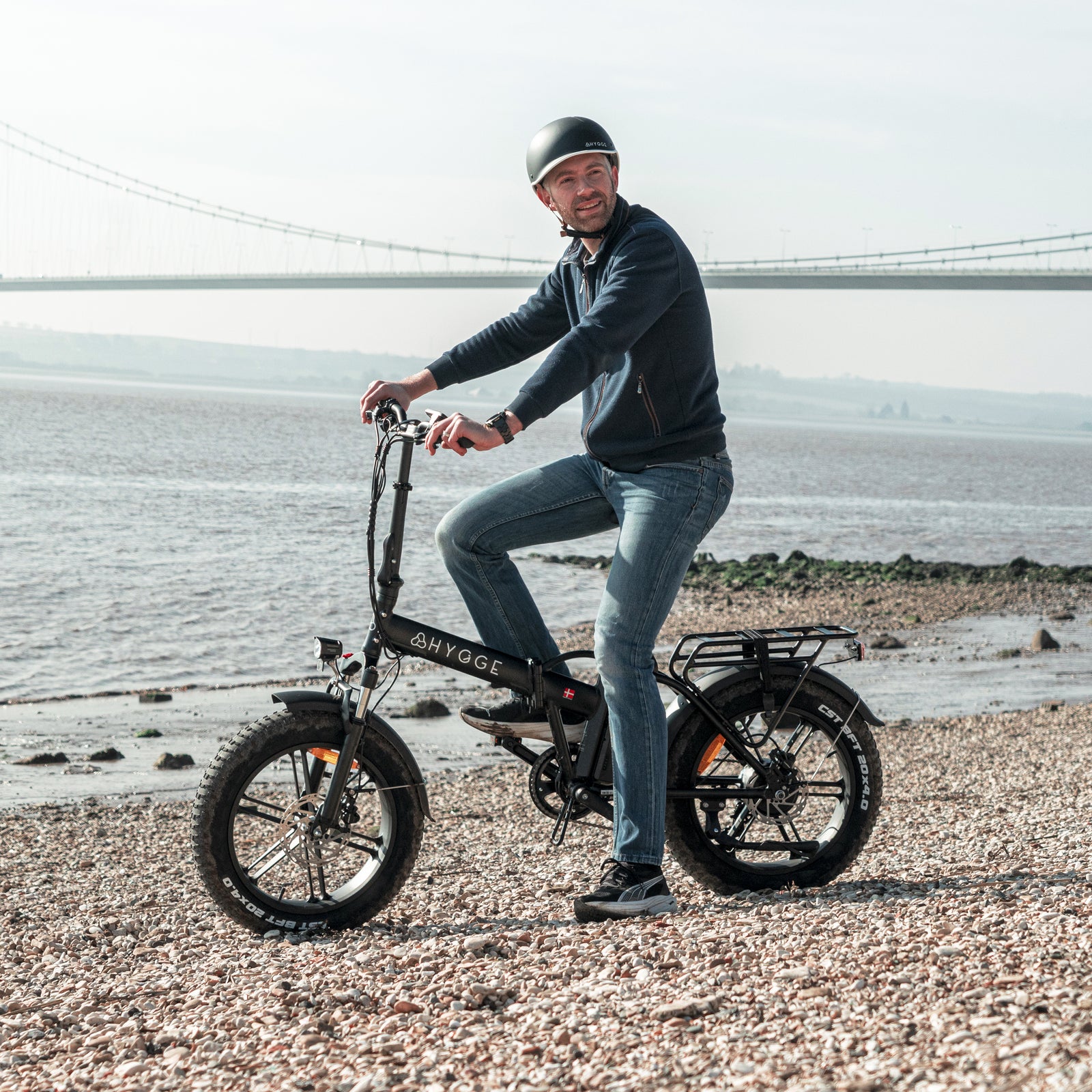 Vester 2025 Folding Bike - Fat Tyre E-bike | One Size | Black