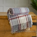 Malvern Tartan Faux Cashmere Large Throw | Gray
