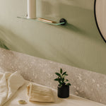 Bathroom Shelf, Bathroom Organizer, Glass, Matt Black, Start Collection