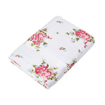 Floral Printed 100% Cotton Towel | Bath Sheet | White