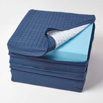 Quilted Cotton 3 Seater Orthopaedic Booster Cushion Cover | 50cm x 150cm | Navy Blue