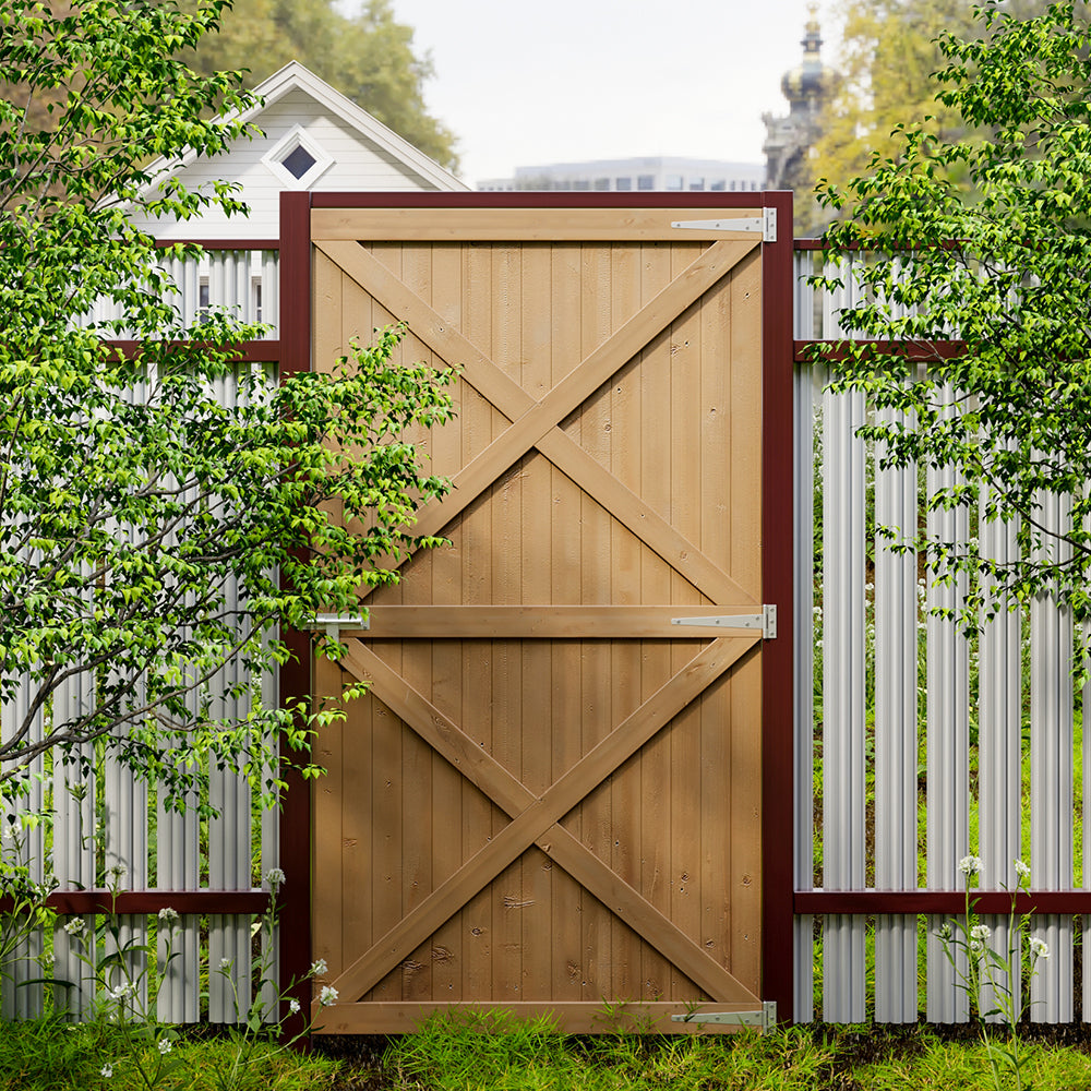 79/85/100cm W X 183cm H Garden Flat Top Pine Wood Gate Kit | Large