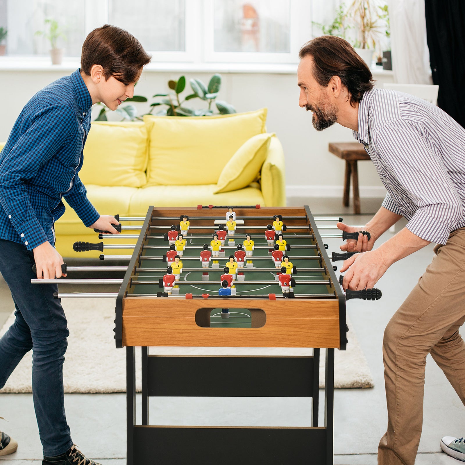Folding Football Gaming Table For Family Fun | Yellow