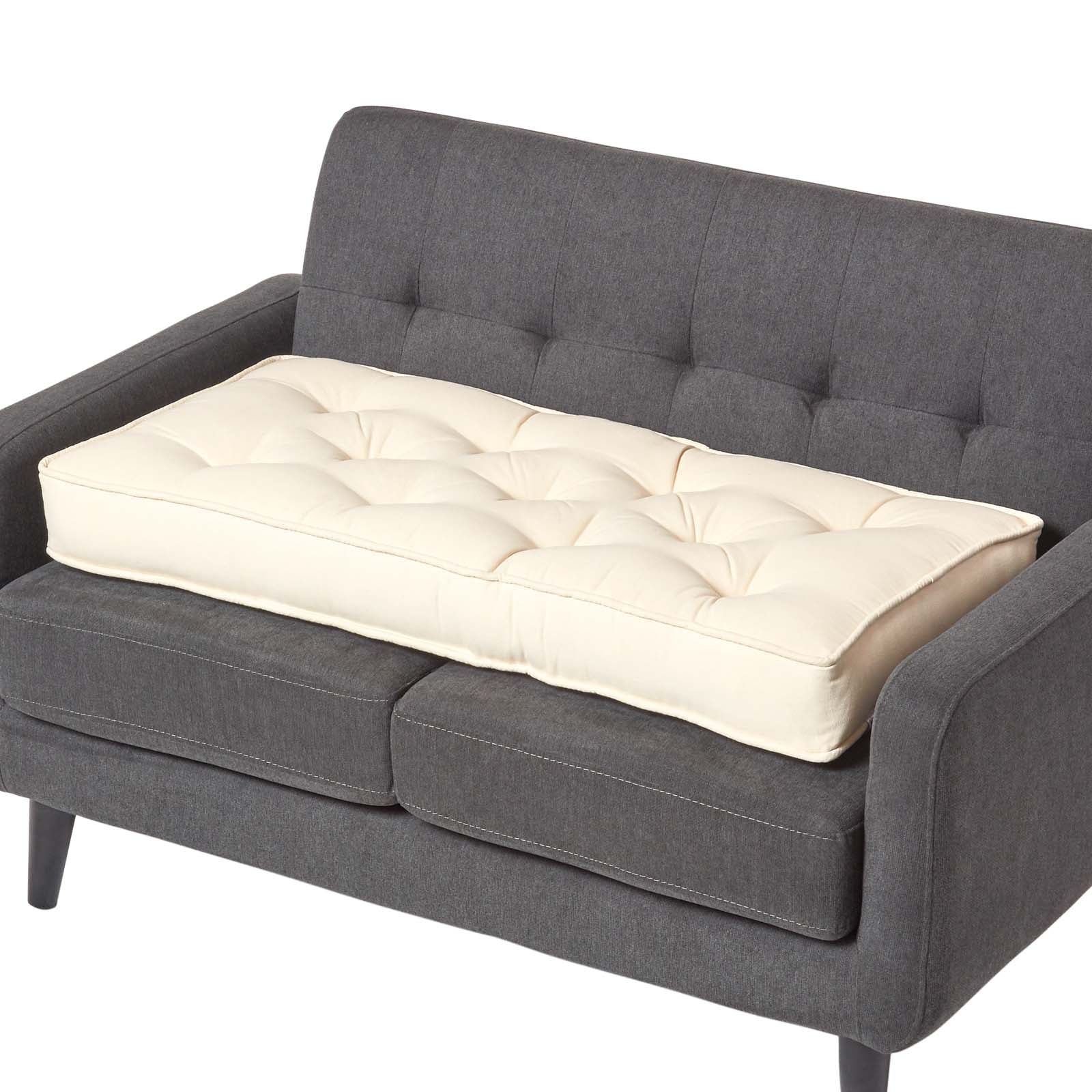 Cotton 2 Seater Booster Cushion | 50cm x 100cm | Cream