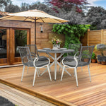 5-piece Rattan Outdoor Dining Set | Grey