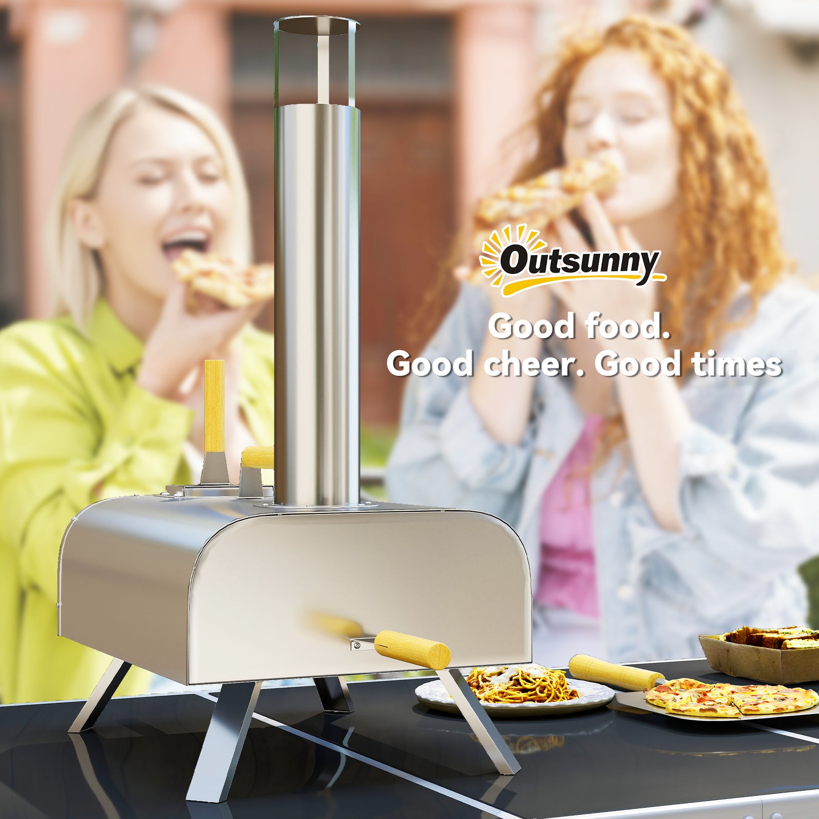 Portable Wood Pellet Pizza Oven W/ Foldable Legs 12 Inch