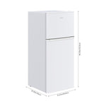 180l Double Door Fridge Freezer With Separate Cooling Zones | White