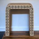 Solid Mango Wood Edessa Bone Inlay End Table