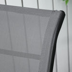 Set Of 2 Outdoor Sun Recliner Loungers W/adjustable Footrest | Gray