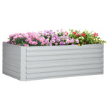 Steel Raised Bed Planter Rods 180 X 90 X 59 Cm | Gray