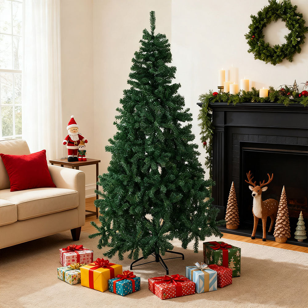 6ft H Green Artificial Christmas Tree With Metal Stand